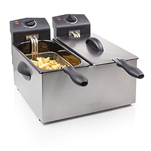 Tristar Edelstahl Doppel-Fritteuse 6 Liter FR-6937