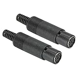 PATIKIL S-Video DIN Mini Female Socket 7 Pin Signal Transmission for TV, DVD Player Pack of 2