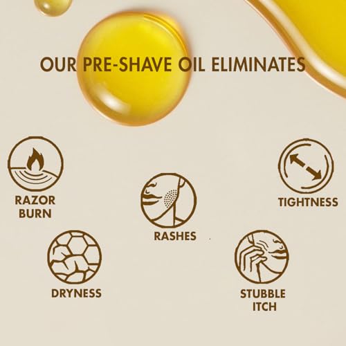 Pink Woolf Pre Shave Oil for Men (OUDH & SANDALWOOD) | Softens Beard & Prepares Skin for a Smooth, Razor Burn-Free Shave | Shaving Kit Essential | All Skin Types – 50ml