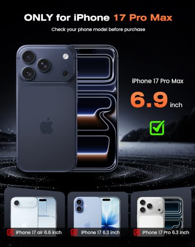 Goton for iPhone 17 Pro Max Privacy Tempered Glass Screen Protector & Camera Lens Protector 1-pack - image 2