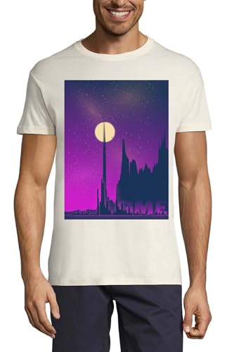 T-shirt GME Stonk Art homme en coton doux violet fini les cols déformés