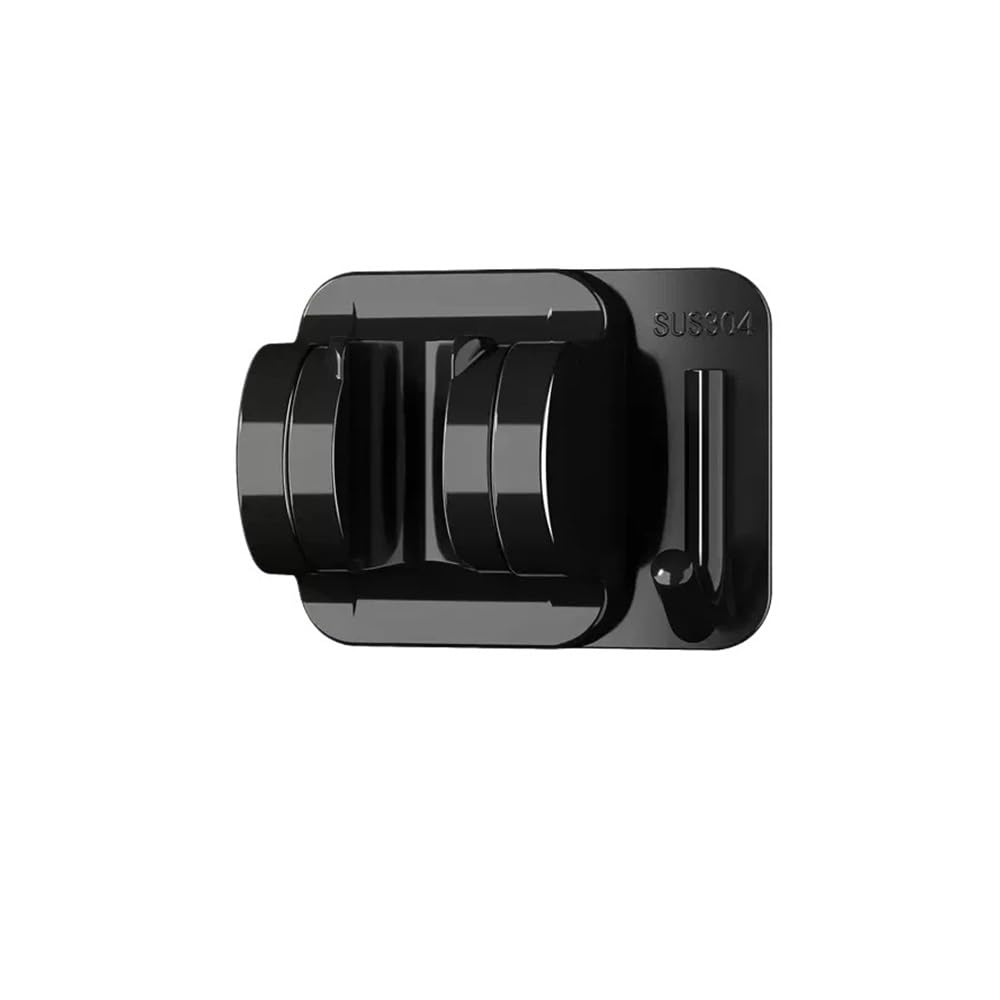 Lot de 2 Supports de pommeau de Douche réglables, Support Mural Auto-adhésif avec Crochet, Accessoires de Salle de Bain (Noir)