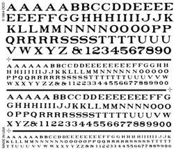 Woodland Scenics Dry Transfer Decals Railroad Roman Letters Black by Woodland Scenics