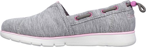 Skechers Girls' Pureflex Heather Happy Alpargata,Gray/Pink,12.53
