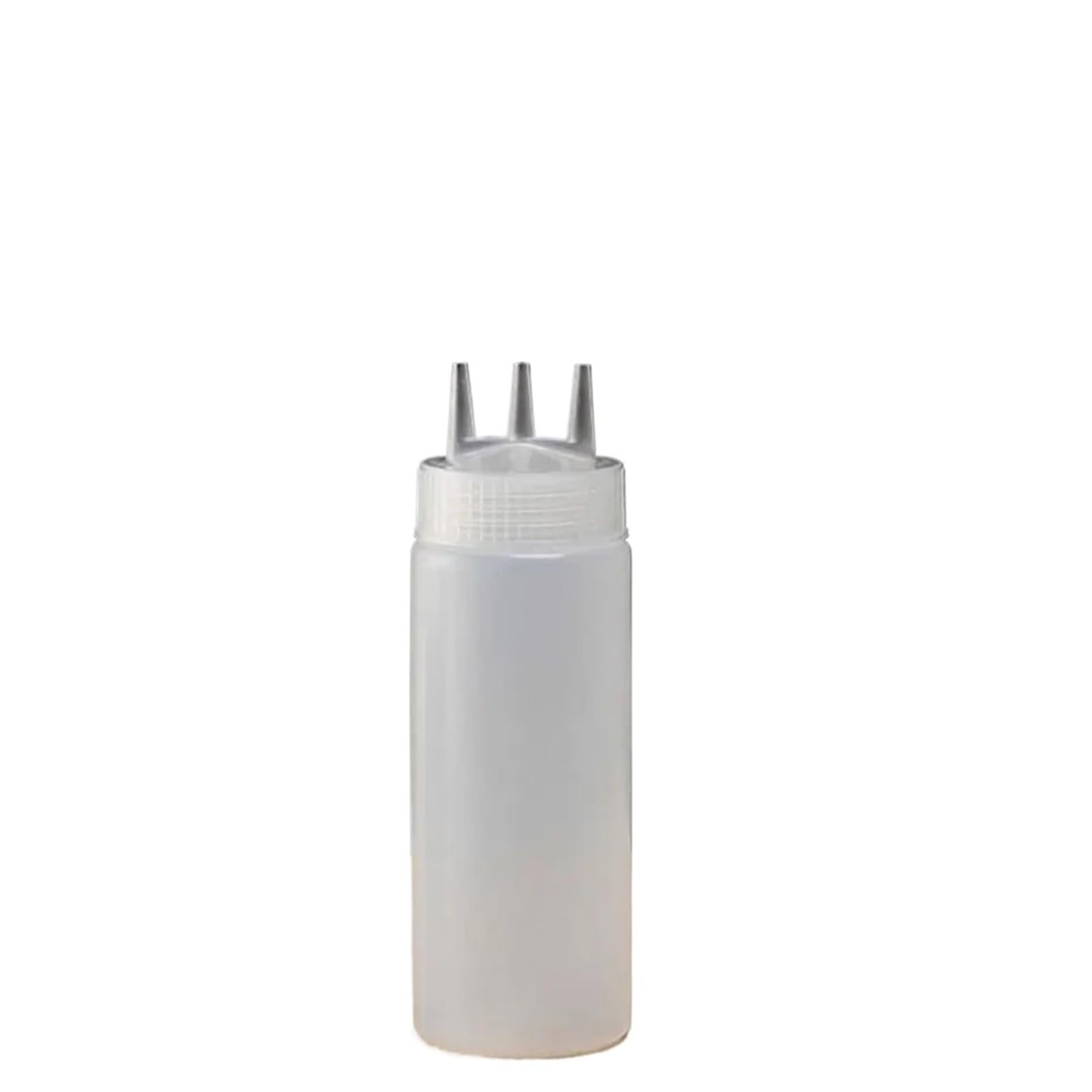 ZNJAMN 10pcs Plastic Squeezing Sauce Bottle Squeezable Graduated Jam Container Salad for Seasoning(White,340ml)