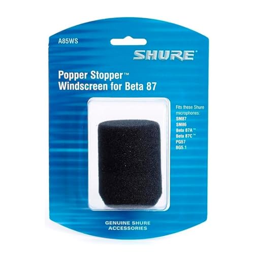 Image of Shure A85WS Black Foam Windscreen for SM85, SM86, SM87A and BETA87A, and BETA87C (Pack of 4)