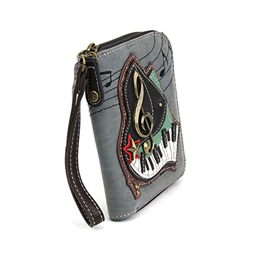 Image of CHALA Zip Around Wallet, Wristlet, 8 Credit Card Slots, Sturdy Pu Leather
