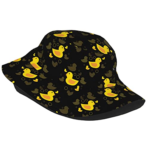 Yellow Duck Polka Dot Bucket Hat For Women Men Unisex Vintage Print Fisherman Cap Packable Casual Fashion Trendy Lightweight Summer Travel Beach Sun Hats For Outdoor Headwear #TOP1