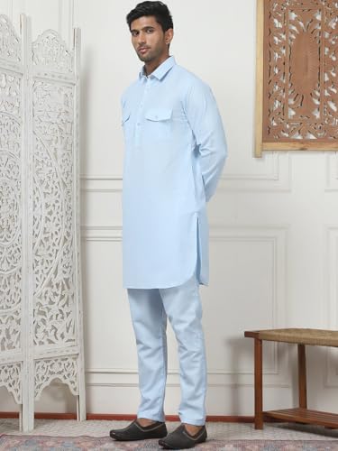 Maple Clothing Punjabi Kurta Pajama Set Pathani Mens Cotton Indian Clothes Bollywood Outfit2