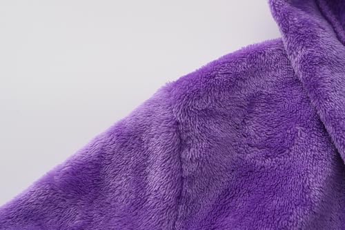 Image of Girls Fleece Robe Boys Hooded Bathrobe Soft Flannel Robe For Kids