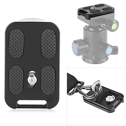 Bandeja QR-60 de aluminio anodizado con tornillo de 1/4 compatible con Arca-Swiss