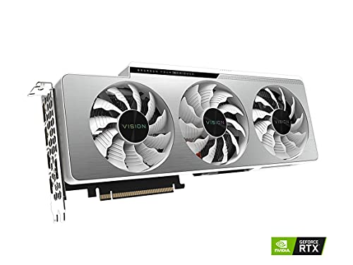 Image of GIGABYTE GeForce RTX 3080 Ti Vision OC 12G Graphics Card, 3X WINDFORCE Fans, 12GB 384-bit GDDR6X, GV-N308TVISION OC-12GD Video Card