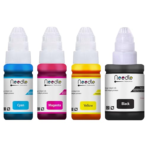 Needle 70gms +135gms GI790 Compatible Ink Refill | Made in India | for Canon Pixma G1000 G1010 G2000 G2010 G3000 G3010 G4000 G4010 G4085 Printers (CMYK)