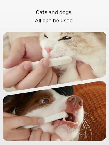 Image of Dog Toothbrush,Cat Toothbrush,Extra Soft Brush Wires,Pet Toothbrush Toothbrush for Dogs& Cats,Teeth Cleaning,Dental Care,Brushing Kit,3 Pack Kit (White /Green /Pink)