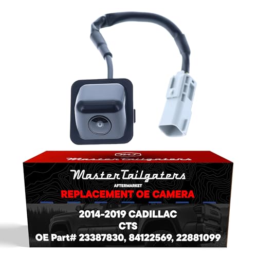 Image of Master Tailgaters Replacement for Cadillac CTS Sedan w /o Surround View (2014-2016), CTS Sedan w /o Surround View /Video Display Mirror (2017-2019) Backup Camera OE Part # 23387830, 84122569, 22881099