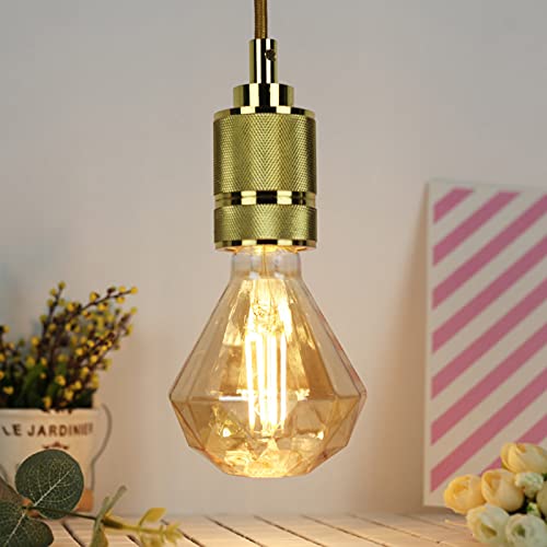 Indoor Lighting, E27 Beautiful Light Bulb For Chandelier Decorative Lamp For Home For Resturant For Table Lamp Wall Lamp, Mirror Bulb(Gold, Pink) #TOP5