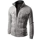 Herren Herbst Winter Sport Slim Herren Casual Festlich Bekleidung Charm Fit Zipper Mantel Outwear Pullover Lässige Solide Entworfene Jacke Mantel