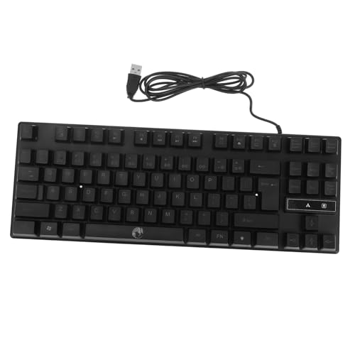 KONTONTY Klawiatura Do Gier Z Podświetleniem Rgb - 87-klawiszowa Klawiatura Mechaniczna Do Komputerów Pc I Biur Z Regulowaną Wysokością Klawiszy