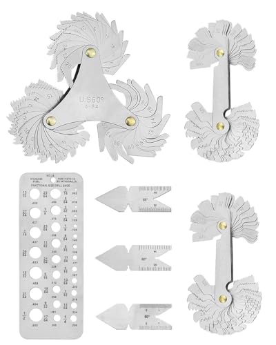 WMYCONGCONG Stainless Steel Screw Thread Pitch Cutting Gauge Tool