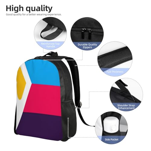 Polyamory LGBT Pride Lesbian Gay Rainbow Backpack Simple Leisure Travel Backpack Outgoing Daypack 16 inch4