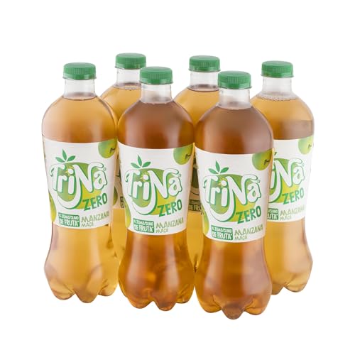 Trina Manzana Zero, Refresco Sin Azúcares añadidos, Bebida sin Gas - Botella, Pack 6 x 1,5 L