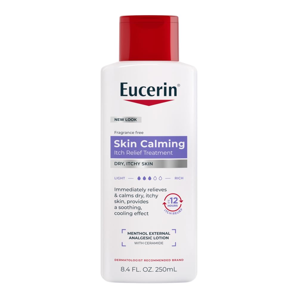 EucerinItch Relief Intensive Calming Lotion, Itch-Relieving Lotion for Sensitive Dry Skin, 8.4 Fl Oz Bottle