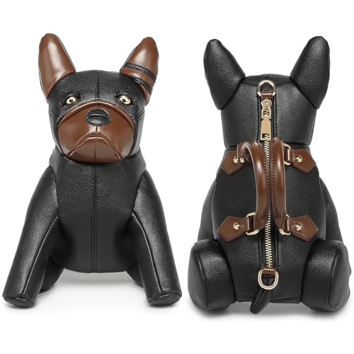 Image of Lyuxhetaokdiq Women PU Leather Unique Novelty Dog Shaped Crossbody Shoulder Bag Handbag Purse