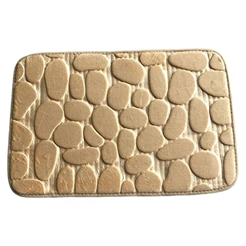 Image of Door Mat Anti-Slip Soft Area Rugs for Bathroom Balcony Laundry Room Decor 50x80cm Light Brown