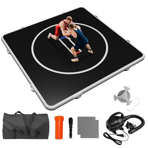 KAOSHAN Inflatable Wrestling Mats 5x10/10x10/13x13 Flow Space Mats Bjj PVC Inflatable Jiu Jitsu Mat Air Up Wrestling Mat 600W Electric Pump Included