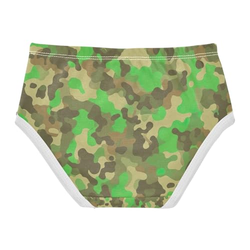 Military Camouflage Green Toddler Girls Underwear, Panties for Girls, 2T–8 Years2