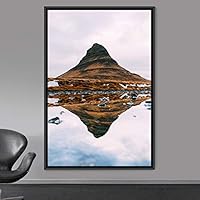 Framed Canvas Mountain Lake View Global Landscape Mountain Multicolor Photography Relax/Calm - 16x24 inches