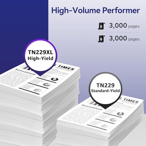 Image of Compatible for Brother TN229XL Black Toner Cartridge High Yield | TN229 TN229XL Work with Brother HL-L3220CDW MFC-L3780CDW HL-L3280CDW MFC-L3720CDW HL-L3300CDW | Prints up to 3,000 pages each
