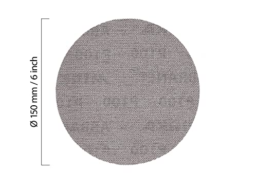Mirka 9A-241-1000 branet 6-Inch Mesh Grip Disc 1000G, Qty. 50, Grey, Grit 1000 - Image 3