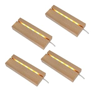 Ywnyt LPP100 LED Holz Präsentationssockel 4er Set