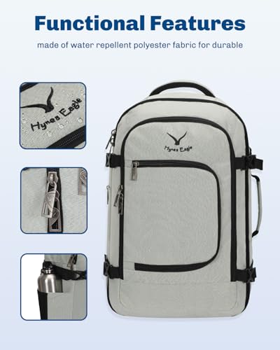 Image of Hynes Eagle Travel Backpack 40L Flight Approved Carry on Backpack Men Large Cabin Weekender Laptop Backpack Women 15.6 inches