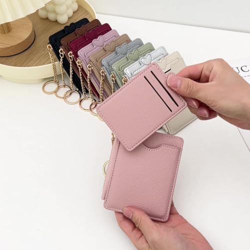 Small Wallets for Women, Personalized Gold Initial Name Credit Card Holder Wallet, Monogram Letters Text, PU Leather Slim Wallet, Thin Minimalist Credit Card Case Protector for Women, 10 Colors3