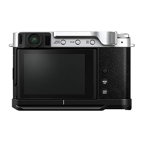 Image of Fujifilm X-E4 Mirrorless Camera Body with Accessories - Metal Hand Grip (MHG-XE4) & Thumb Rest (TR-XE4) - Silver