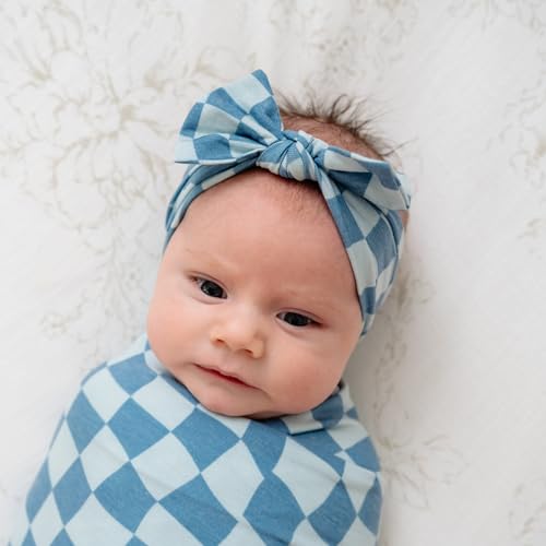 Baby Stretchy Soft Knit Headband Bow "Miles" by Copper Pearl3