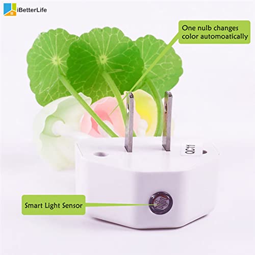 Ibetterlife Led Smart Sensor 0.6W Color Changing Plug-In Night Lights For Kids Adults Cute Mushroom Bedroom Home Decor Light Wall Lamps #TOP6
