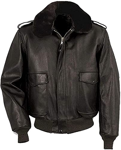 G-1 Aviator A-2 Bomber Brown/Black Navy Flight Real Leather Jacket for Mens