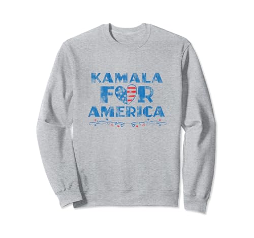 Kamala For America Harris for President 2024 Vintage Heart Sweatshirt