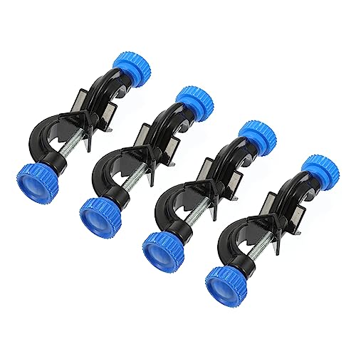 FUNOMOCYA 4pcs Iron Stand Accessories F Clamps Bricklaying Laboratory Stand Clip Clamping Labs Supplies Test Tube Clamp Stand Adjustable Bosshead Clamp Holder Sprayed Clamp Black Aluminum