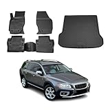 OMAC Custom Floor Mats & Cargo Liners for Volvo XC70 2008-2016 Black 5 Pcs