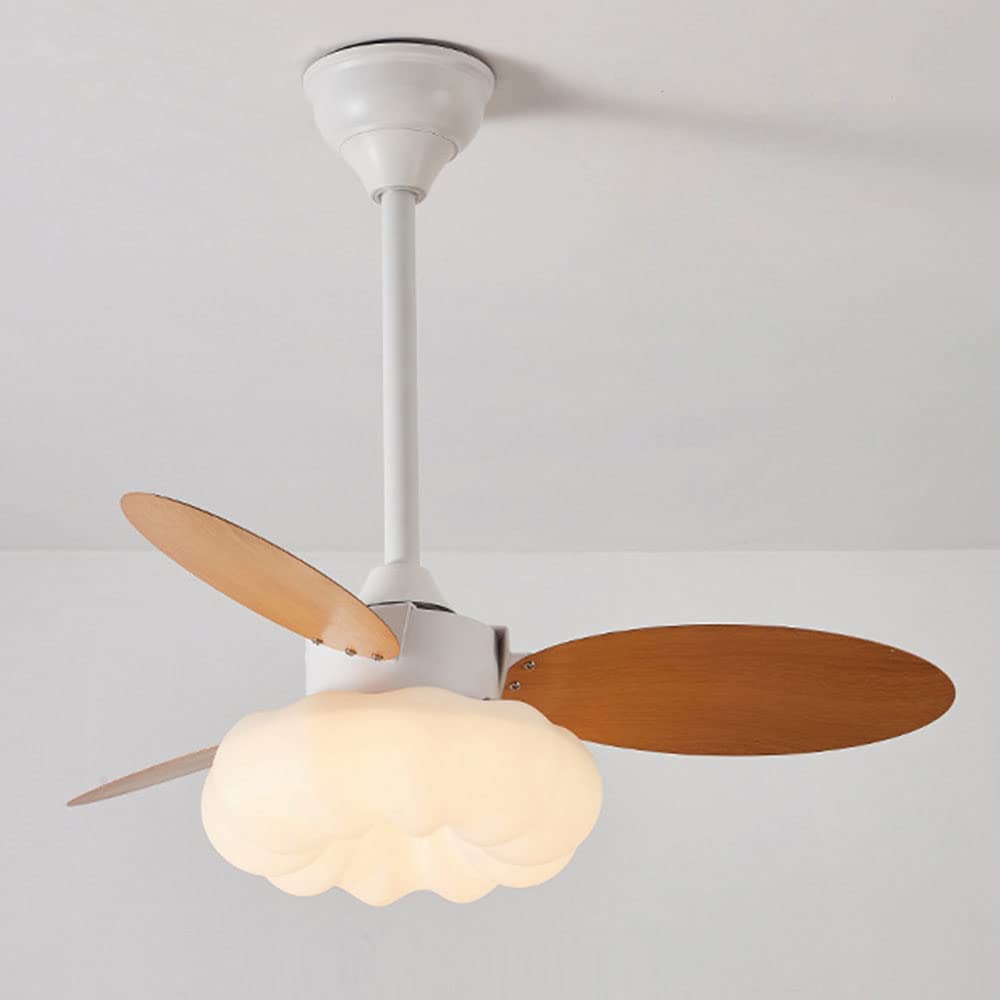 Ventilateur de plafond silencieux blanc avec éclairage acrylique 21W et 6 vitesses