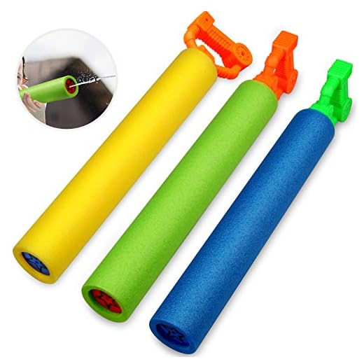 Betheaces Water Guns Toys for Kids, 3Pack Foam Water Blaster Shooter Summer Fun Outdoor Swimming Pool Games Toys for Boys Girls Adults