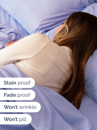 Image of Extra Deep Cal King Sheet Set - 6 Piece Breathable & Cooling - Lavender | Hotel Luxury Bed Sheets Set, Easy & Secure Fit, Ultra-Soft, Wrinkle & Fade Free, Comfy Sheets Set with Extra Deep Pockets