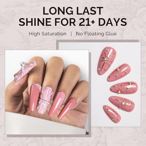 Image of MelodySusie Pink Gel Polish,0.5fl oz Baby Pink Soak Off UV LED Nude Pink Gel Polish Gift for Women Nail Art Manicure Salon DIY Nail Design Decoration at Home-1758