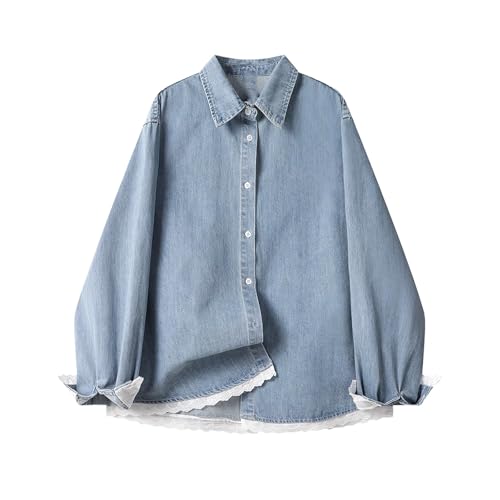 Veste femme en denim et dentelle : le charme rétro d'un top de printemps romantique