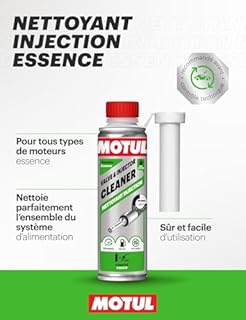 Motul - Nettoyant Injection Essence - Additif Curatif Moteurs Essence - Performance - Réduction Consommation et Émissions - Idéal Avant Contrôle Technique - Valve & Injector Cleaner Gasoline - 300 ML