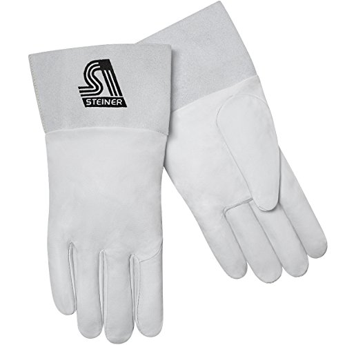Steiner 0229-X TIG Gloves, Grain Goatskin Unlined 3-Inch Cuff, Extra Large